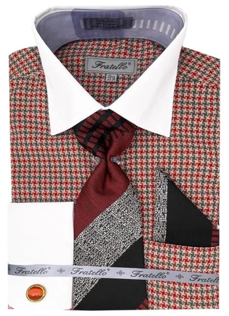 Camisa de vestir a cuadros rojos para hombre: ¡Estilo y audacia asegurados!